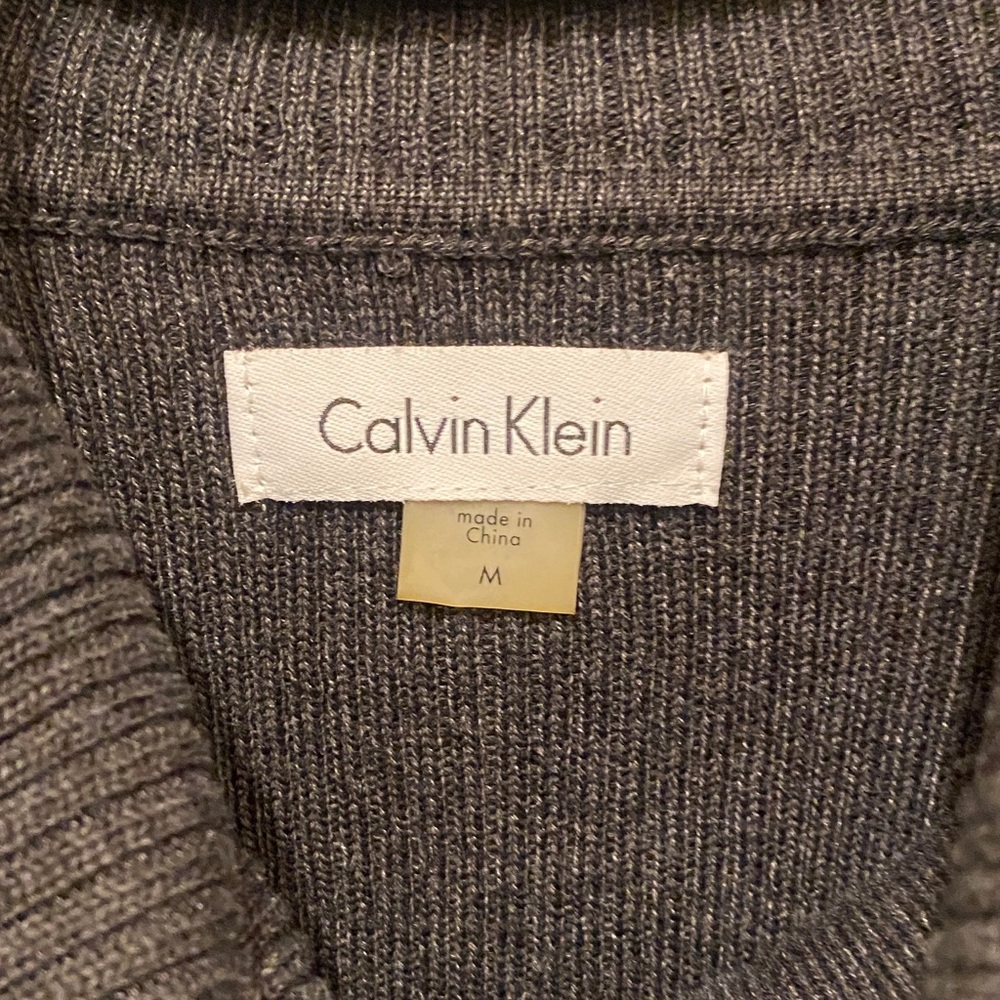 Calvin Klein Black, White & Gray Long Sleeve Sweater Dress - Picture 2 of 9
